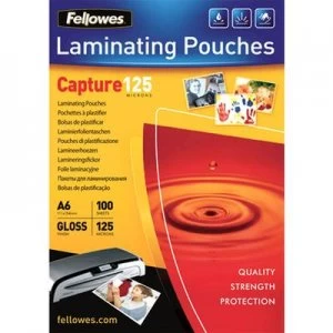 Image of Fellowes Laminate sheet A6 125 micron glossy 100 pcs