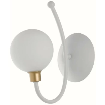 Image of Fan Europe Lighting - Fan Europe Aida - Globe Wall Lamp, White, Gold, G9