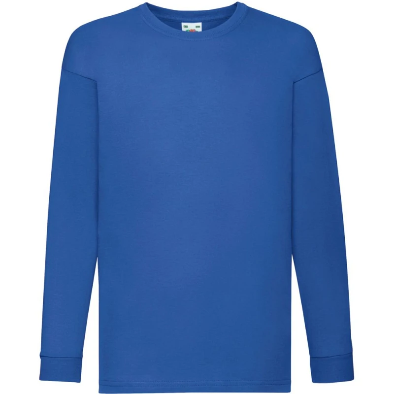 Image of Fruit of the Loom Long Sleeve T-Shirt in Royal Size: 3-4 Years Royal Unisex 3-4 Years