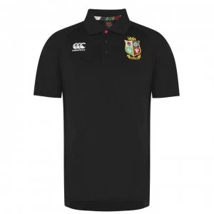 Image of Canterbury British and Irish Lions Pique Polo Shirt Mens - BLACK