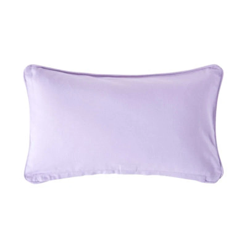 Image of Homescapes Cotton Plain Mauve Rectangular Cushion Cover, 30 X 50 Cm