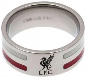 Image of Stainless Steel Liverpool Striped Ring - Size U.