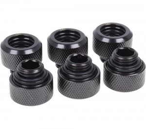 Image of Icicle 13mm Chrome HardTube Compression Fitting - Matte Black