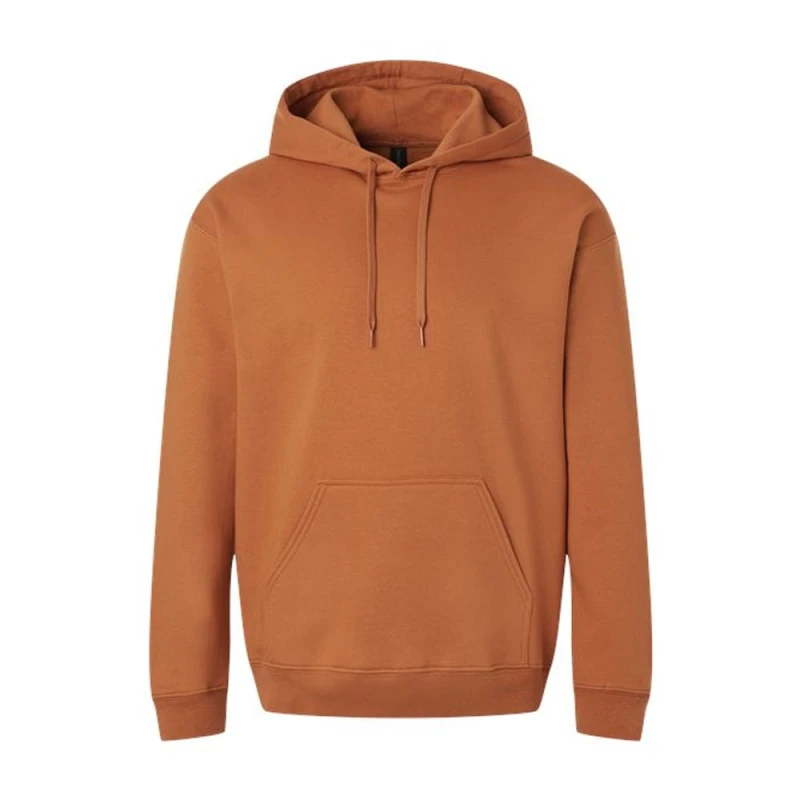 Image of Gildan Mens Softstyle Fleece Midweight Hoodie in Orange Size: Medium Orange Male M