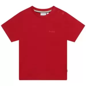Image of Boss Small Logo T-Shirt Infants - Red