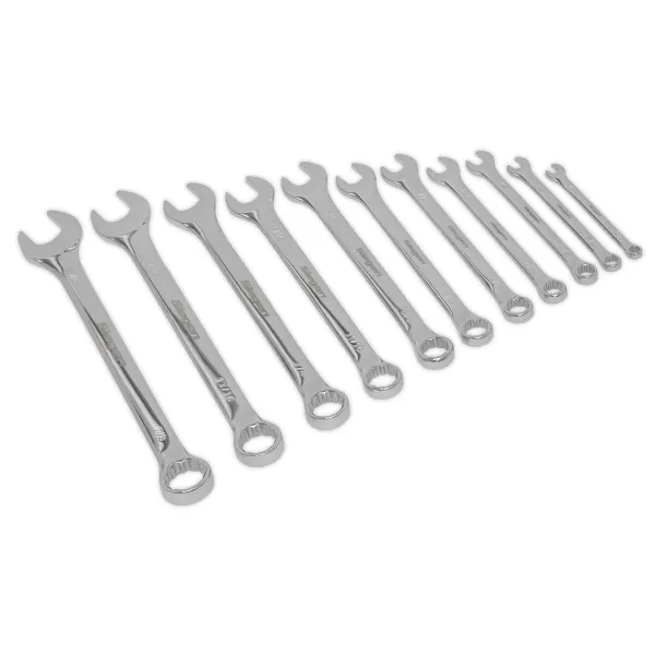Image of Genuine SEALEY S0857 Combination Spanner Set 11pc Imperial