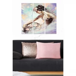 Image of MDF16170661 Multicolor Decorative MDF Painting (3 Pieces)