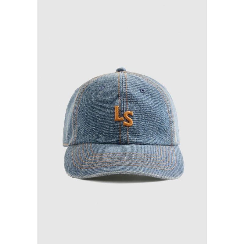 Image of Levis Monogram Baseball Cap Indigo Mid Wash unisex One Size