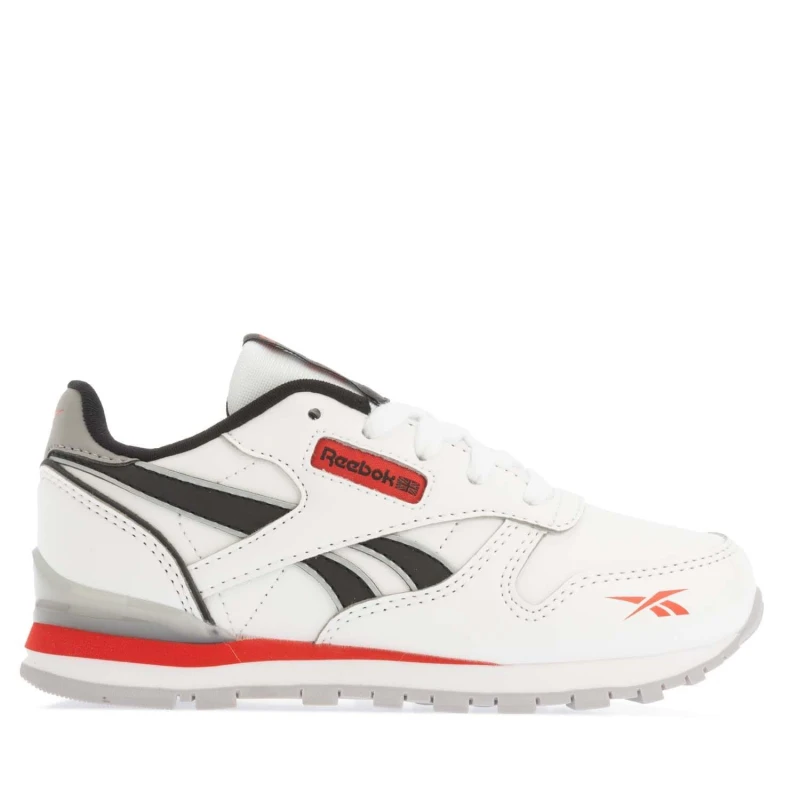 Image of Reebok Classic Leather Step N Flash Shoes - White White 2.5