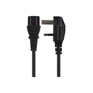 Image of Maplin Power Lead IEC C13 Female Plug to UK 3 Pin Plug 13amp - Cable 2m