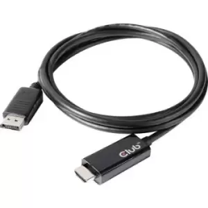 Image of club3D DisplayPort / HDMI Adapter cable DisplayPort plug, HDMI-A plug 2m Silver CAC-1082 DisplayPort cable
