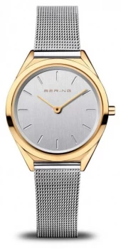 Image of Bering Womens Ultra Slim Silver Mesh Bracelet Polished Watch