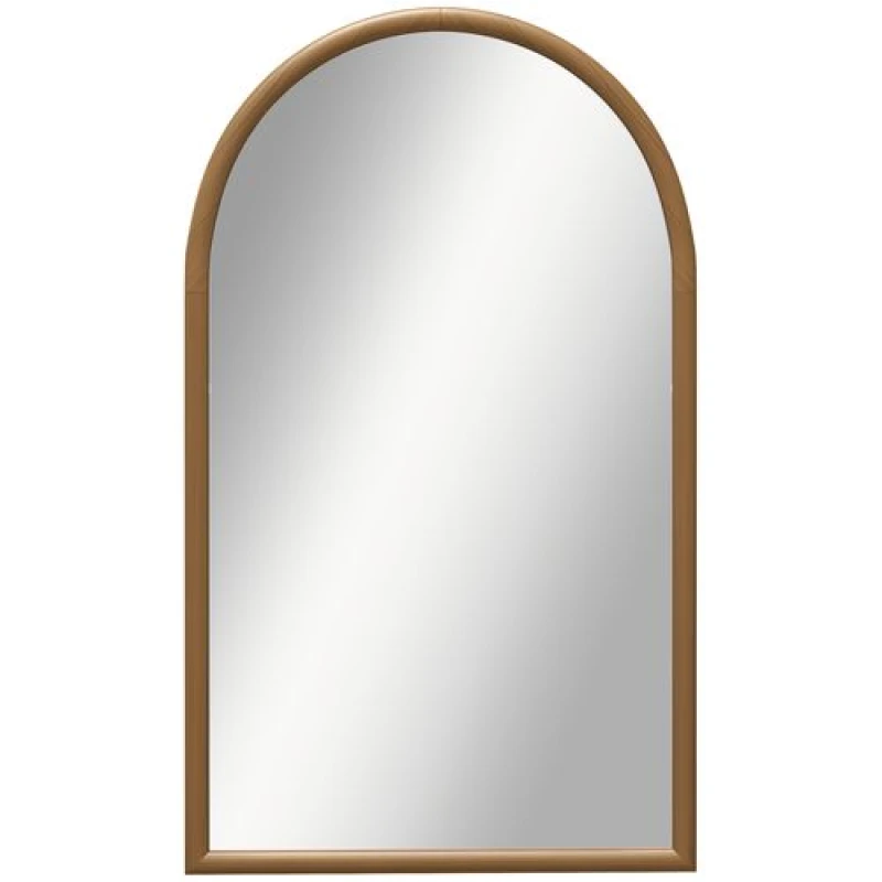 Image of HOMCOM Wall Mirror, Arch Mirror for Wall Mounted, Home Decor, Brown - Homcom 5056725553005