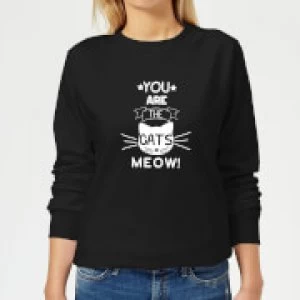 Image of You Are The Cats Meow Womens Sweatshirt - Black - 5XL