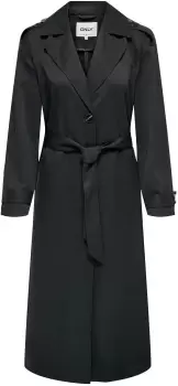Image of Only ONLLINE X-LONG TRENCHCOAT NOOS OTW Trenchcoat black