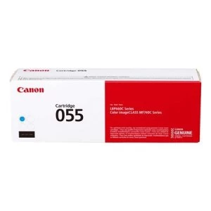 Image of Canon 055 Cyan Laser Toner Ink Cartridge