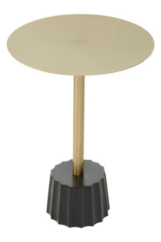 Image of Premier Housewares Corra Side Table With Black Base Gold