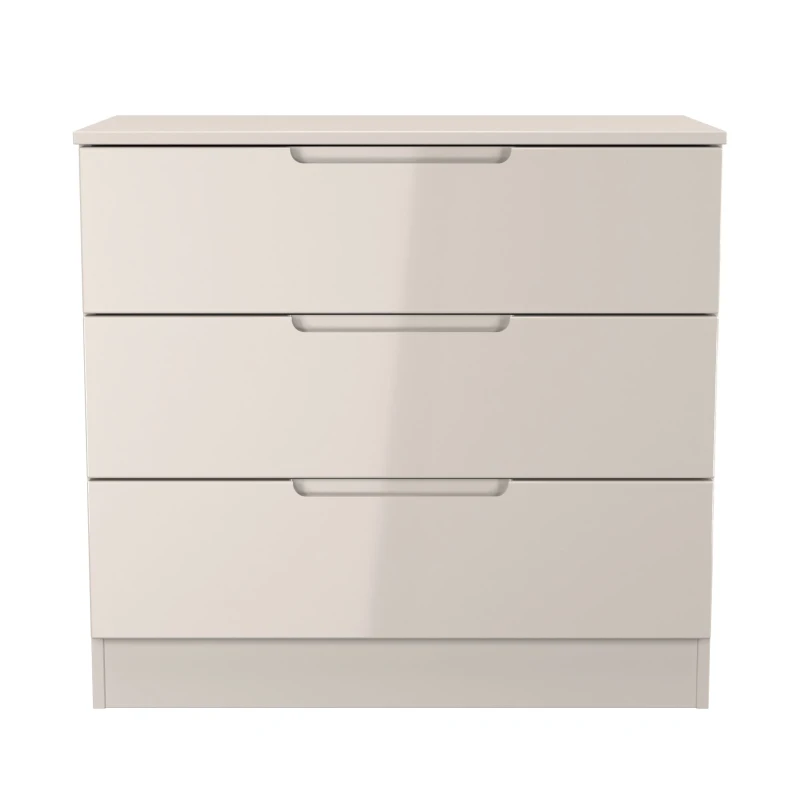 Image of Ready Assembled 2 U Lucca 3 Drawer Chest (Ready Assembled) in Taupe Unisex