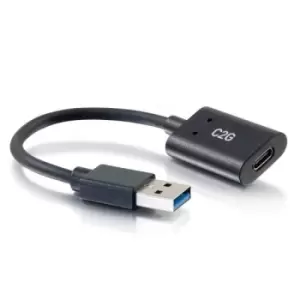 Image of C2G 15cm (6in) USB-C Female to USB-A Male SuperSpeed USB 5Gbps...