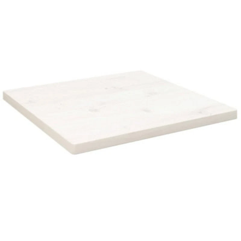 Image of Vidaxl Table Top White 60X60X2.5cm Solid Wood Pine Square Table Tops