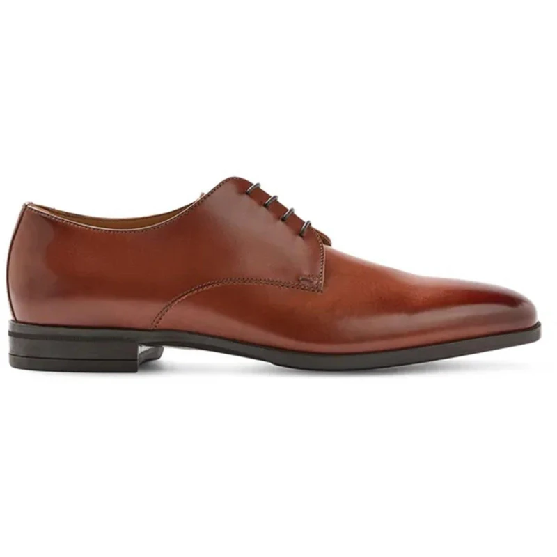 Image of Boss Mens Kensington Derby Shoes Medium Brown male 6 (40)