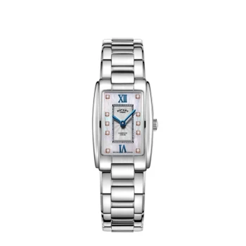 Image of Rotary LB05435-07-D Womens Cambridge Diamond Steel Bracelet Wris Colour - Silver