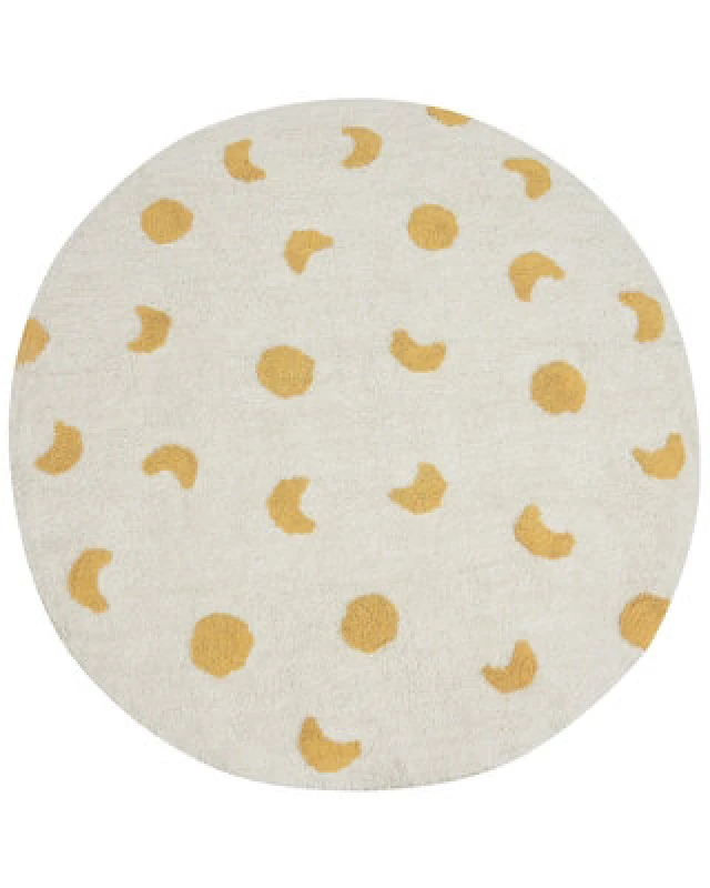 Image of Beliani Kids Rug Loti Beige 140 Cm Cotton