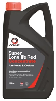 Image of Super Longlife Antifreeze & Coolant - Concentrated - 2 Litre SLA2L COMMA