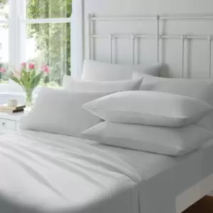 Image of Catherinelansfield - Catherine Lansfield Plain Dyed 100% Brushed Cotton Flannelette Duvet Cover Set, Grey, King