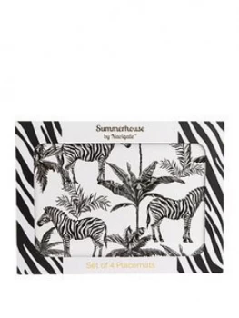 Image of Summerhouse By Navigate Madagascar Zebra Repeat Placemats ; Set Of 4