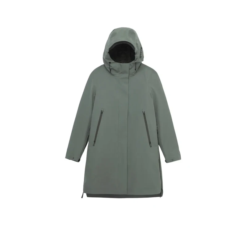 Image of Krakatau Womens hooded parka Krakatau Mercury Vert Female S
