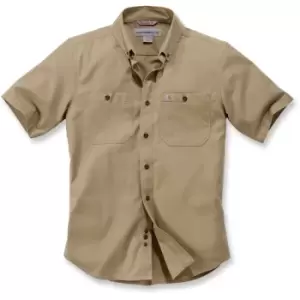 Image of Carhartt Mens Rugged Flex Rigby Short Sleeve Work Shirt L - Chest 42-44' (107-112cm)