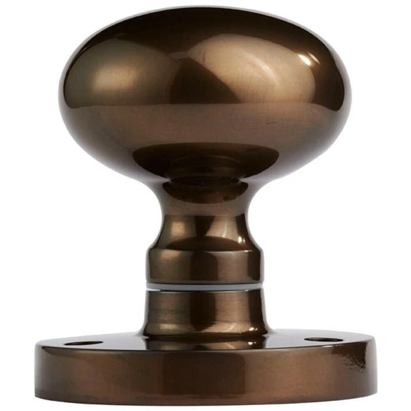 Image of Loops PAIR Mushroom Mortice Door Knob Half Sprung 52mm Diameter Dark Bronze Multi unisex