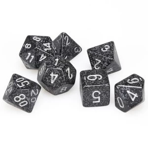 Image of Chessex Speckled Poly 7 Dice Set: Ninja