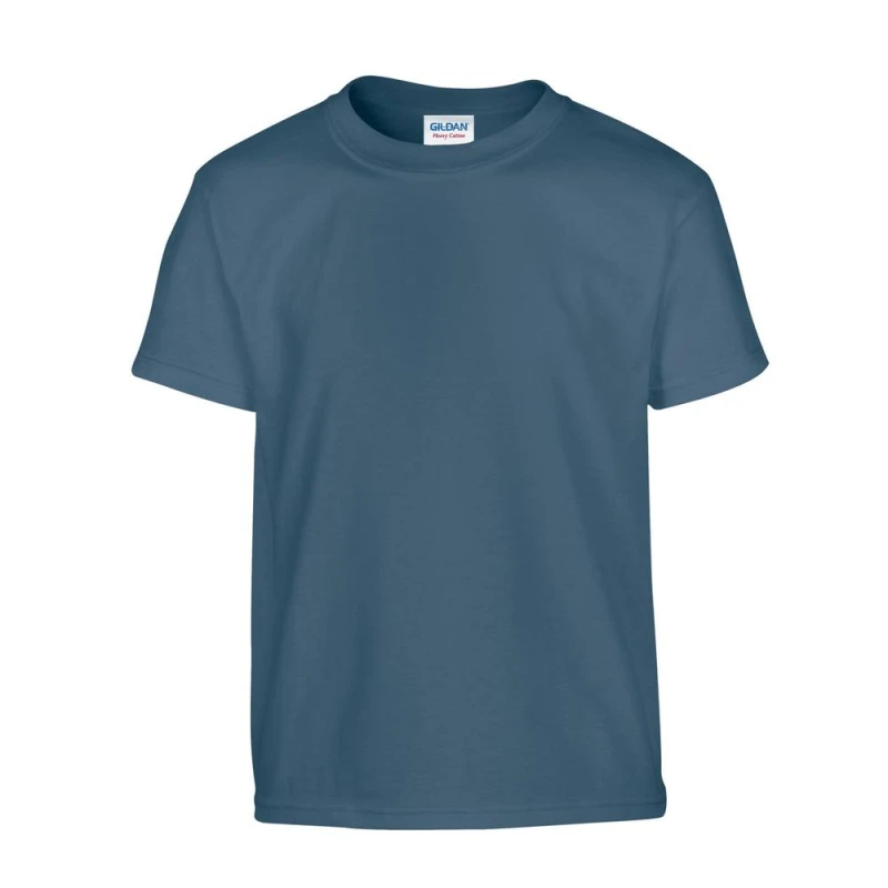 Image of Gildan Plain Cotton Heavy T-Shirt in Indigo Size: 12-13 Years Indigo Unisex 12-13 Years