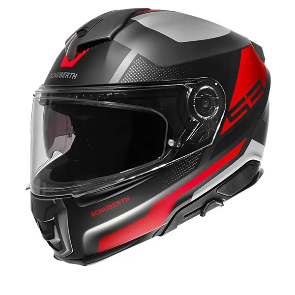 Image of Schuberth S3 Daytona Black Grey Red Full Face Helmet S