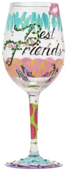 Image of Lolita Best Friends Always Wine Glass.