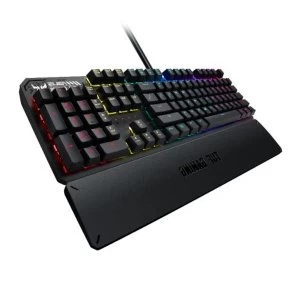 Image of Asus TUF GAMING K3 Mechanical Gaming Keyboard, Aluminum-Alloy Top Cover, N-key Rollover, USB 2.0 Passthrough, RGB Lighting