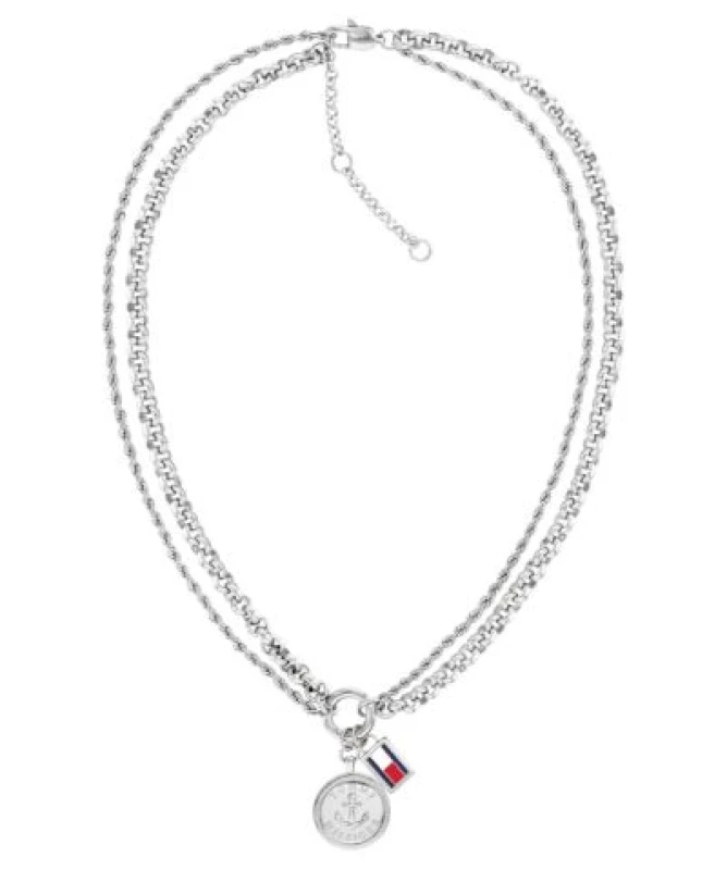 Image of Tommy Hilfiger 2781023 Womens Silver Pendant Necklace Jewellery