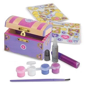 Image of Melissa and Doug Decorate Your Own Wooden Princess Chest 4 years