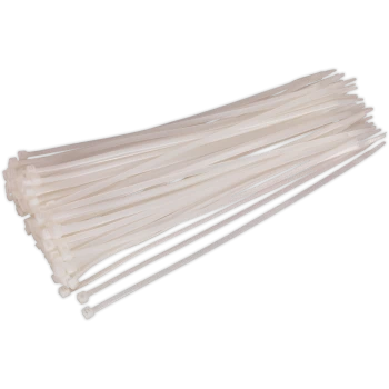 Image of Sealey White Cable Ties 300mm 4.8mm
