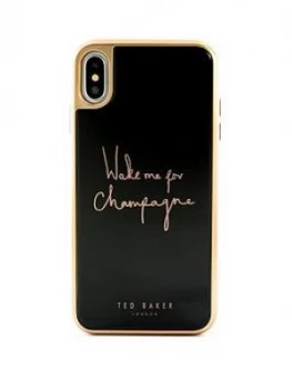 Image of Ted Baker iPhone XS Max, Glass Inlay - Champagne Black, Women