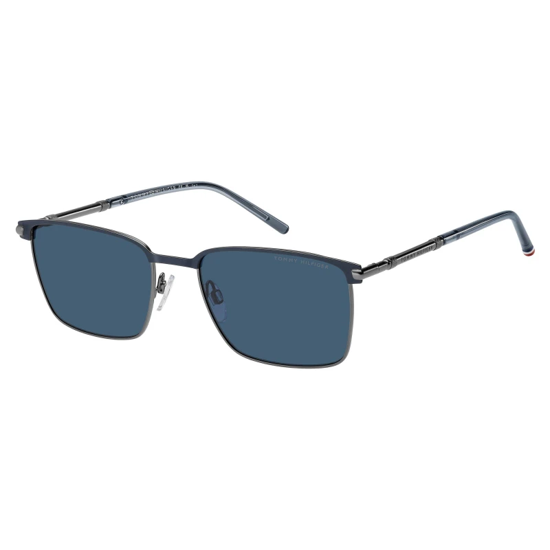 Image of Tommy Hilfiger Hil Sun Sq SunGls Sn63 Blue Ruthenium male One Size