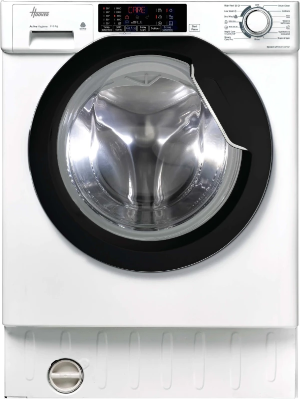 Image of Hoover H-WASH&DRY 300 PRO HBDS 4954DMB5-80 Integrated 9Kg / 5Kg Washer Dryer with 1400 rpm - White - D Rated [Wash&Dry], A Rated [Wash Only]