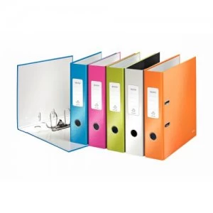 Image of Leitz 180 WOW Lever Arch File A4 80mm Assorted PK10