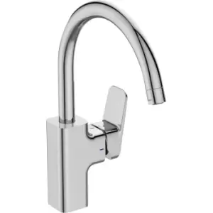 Image of Ideal Standard Ceraplan Round Mono Mixer Kitchen Tap in Chrome Brass