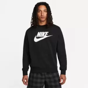 Image of Nike Sportswear Club Fleece Mens Graphic Crew - Black