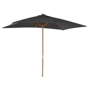 Image of Outsunny Wooden Rectangular Parasol - Grey
