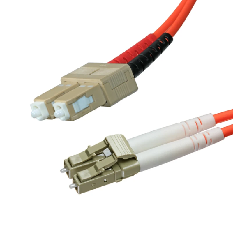 Image of Cablenet 10m OM3 50/125 LC-SC Duplex Orange LSOH Fibre Patch Lead