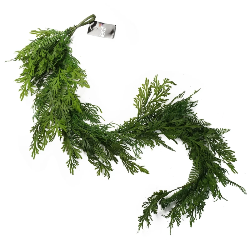 Image of Leaf 140cm Artificial Hanging Trailing Fern Garland Plant Green